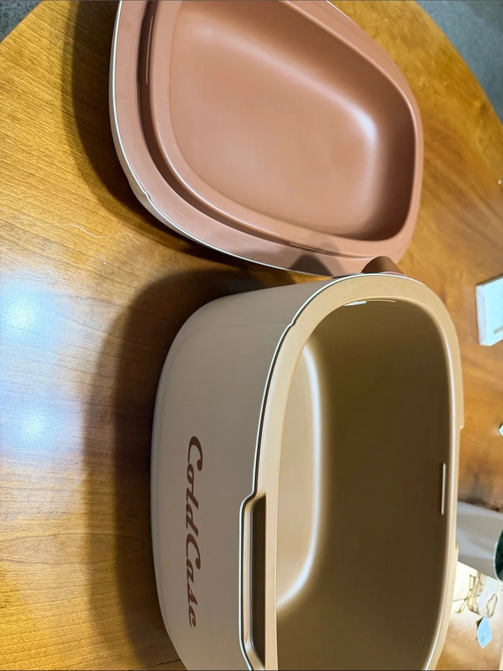 ColdCase Portable Cooler Bag in Blush with Brown Strap